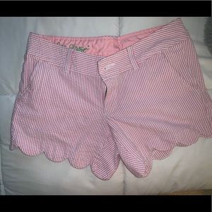 Lilly Pulitzer Pink Searsuckered Buttercup Shorts